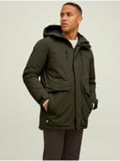 Jack&Jones Kaki parka s kapucňou Jack & Jones Bach XL