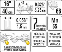 YATO Reťaz pre motorovú pílu 16" 0,325"