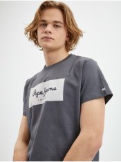 Pepe Jeans Tričká s krátkym rukávom pre mužov Pepe Jeans - tmavosivá L