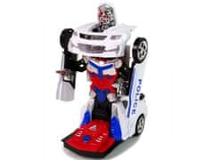 Lean-toys Policajné auto 2v1 Transformers Zvuky Výstrely Svetlá