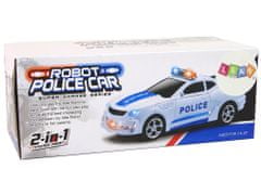 Lean-toys Policajné auto 2v1 Transformers Zvuky Výstrely Svetlá