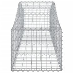 Petromila vidaXL Oblúkové gabionové koše 30 ks 200x50x40/60 cm pozink. železo