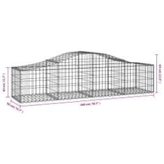 Petromila vidaXL Oblúkové gabionové koše 40 ks 200x50x40/60 cm pozink. železo