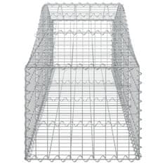 Vidaxl Oblúkový gabionový kôš 7 ks 200x50x40/60 cm pozinkované železo