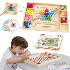 Viga Toys Drevená loptová hra Chytaj a porovnávaj Montessori puzzle