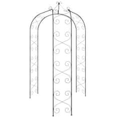 Petromila vidaXL Záhradné oblúky 2 ks čierne Ø180x255 cm oceľ