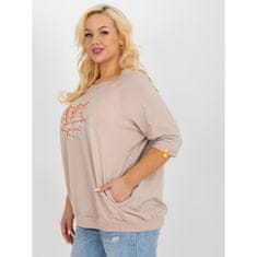 RELEVANCE Dámska blúzka s vreckami plus size EVERHARD béžová RV-BZ-8532.22P_395369 Univerzálne