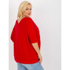 RELEVANCE Dámska blúzka s výstrihom na chrbte plus size ANGELA červená RV-BZ-8532.22P_395287 Univerzálne