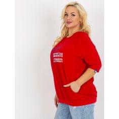 RELEVANCE Dámska blúzka s výstrihom na chrbte plus size ANGELA červená RV-BZ-8532.22P_395287 Univerzálne