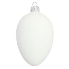 Decor By Glassor Sklenené vajíčko biele matné