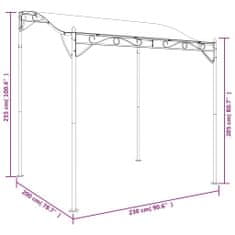 Vidaxl Strieška antracitová 2x2,3 m 180 g/m² látka a oceľ