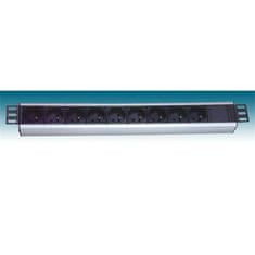 PremiumCord 19" PDU, 1U, 9x230V, 2m kábel Euro