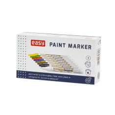 EASY PAINTMARKER Olejový popisovač s okrúhlym hrotom strieborný, 10 ks v balení