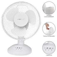 Clatronic VL 3601 WH stolový ventilátor 23 cm biely