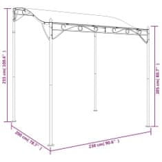 Vidaxl Strieška krémová 2x2,3 m 180 g/m² látka a oceľ