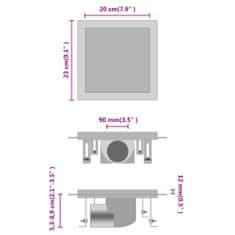 Petromila vidaXL Sprchový odtok s 2v1 plochým krytom a krytom vloženie dlaždice