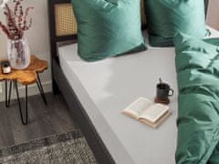 Beliani Bavlnená posteľná plachta 200 x 200 cm svetlosivá JANBU
