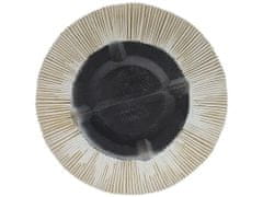 Beliani Kvetináč béžová / biela okrúhla 44 x 44 x 48 cm CHIOS