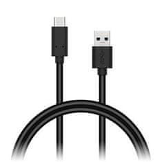 Wirez USB C (Type C) - USB, tok prúdu až 3A!, Čierny, 2 m