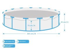 Marimex Bazén Florida 3,05 x 0,91 m - dekor RATTAN bez filtrácie