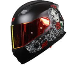 XRC Helma na moto Cobra king matt black/red vel. XL