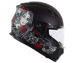 XRC Helma na moto Cobra king matt black/red vel. XL