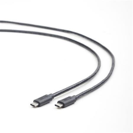 Gembird CABLEXPERT Kábel USB 3.1 Type-C na Type-C kábel (CM/CM), 1m, dátový, čierny