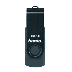 HAMA USB 3.0 Flash Drive Rotate, 128 GB, 70 MB/s, petrolejová modrá