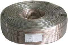 HADEX Dvojlinka 2x1, 5mm2 CU, 16AWG, priehľadná, balenie 100m