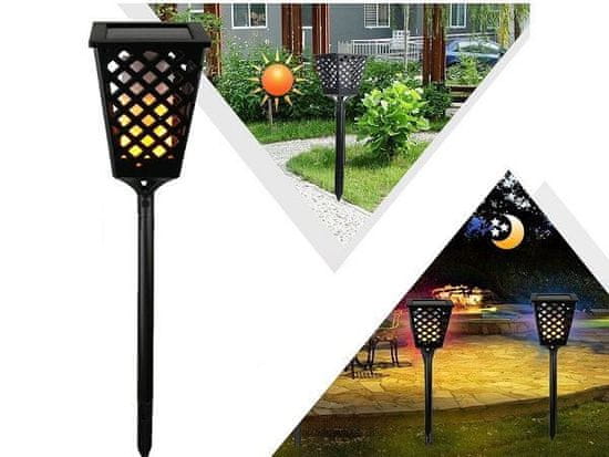 HADEX Solárna záhradná zapichovacia LED lampa