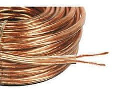 HADEX Dvojlinka 2x1mm2 CU, 17AWG, priehľadná, balenie 100m