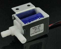 HADEX Elektromagnetický ventil 12V na vodu plastový, vývody 5,5mm