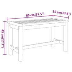 Vidaxl Záhradná lavička 80x35x45 cm masívna akácia