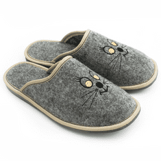 NOWO Sivé plstené papuče dámske papuče r. 39
