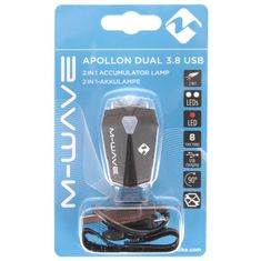 M-Wave osvetlenie predné Apollon Dual 3.8 USB accu predné aj zadné