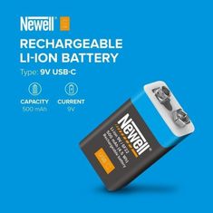 Newell 9V USB-C 500mAh Li-Ion akumulátor so vstavanou nabíjačkou